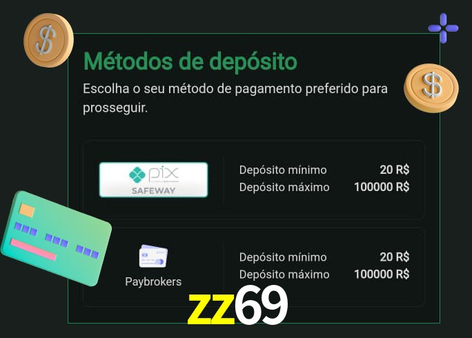 O cassino zz69 oferece uma grande variedade de métodos de pagamento